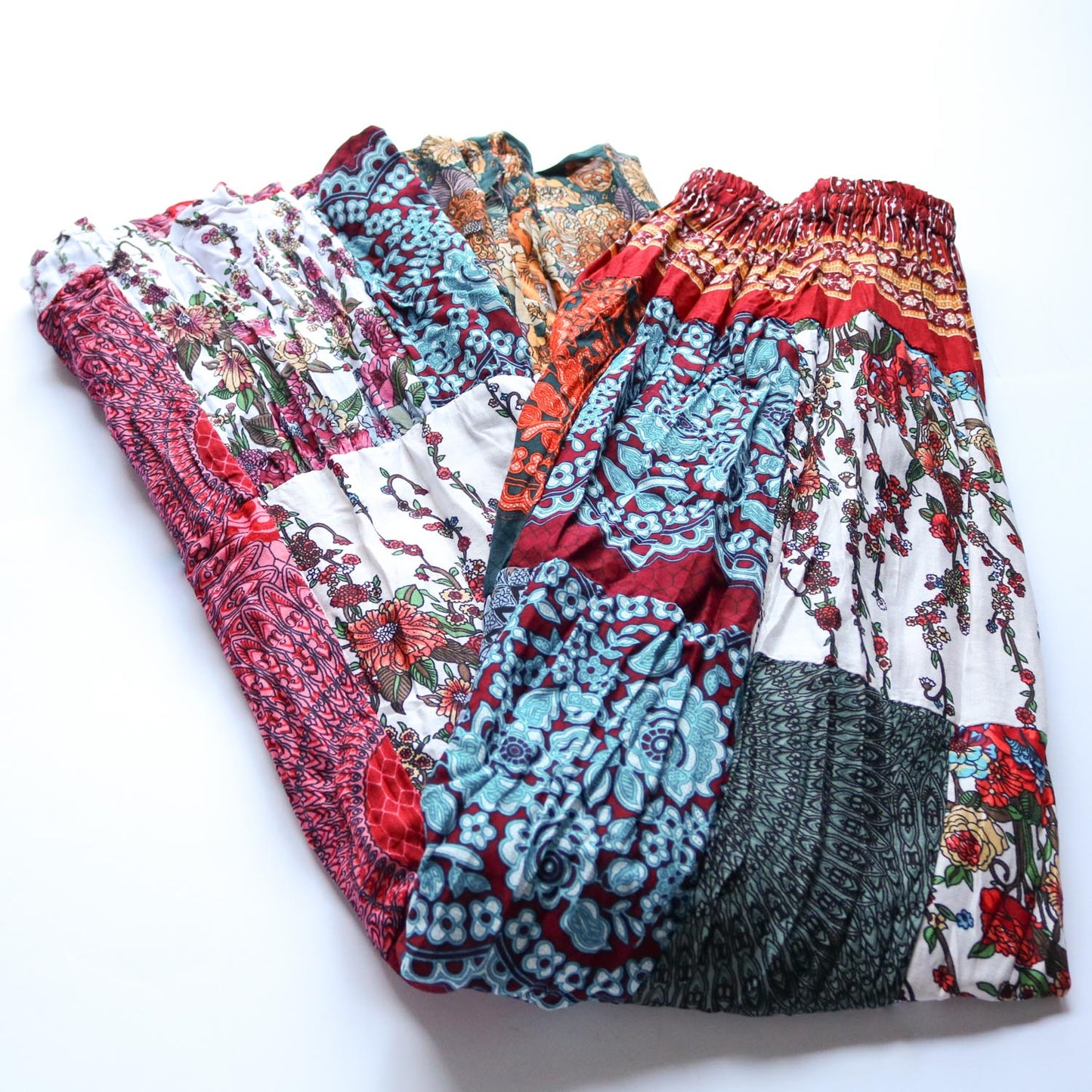 パッチワーク フレアスカート - エキゾチック柄 1