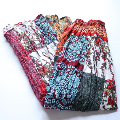 パッチワーク フレアスカート - エキゾチック柄 1