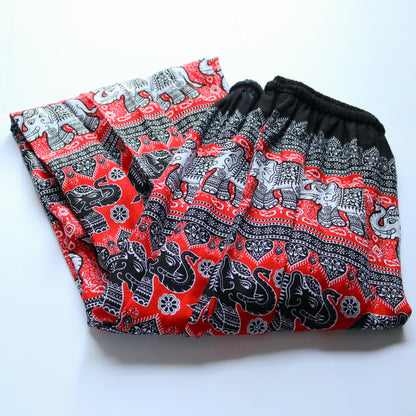 タイパンツ 赤柄 -3