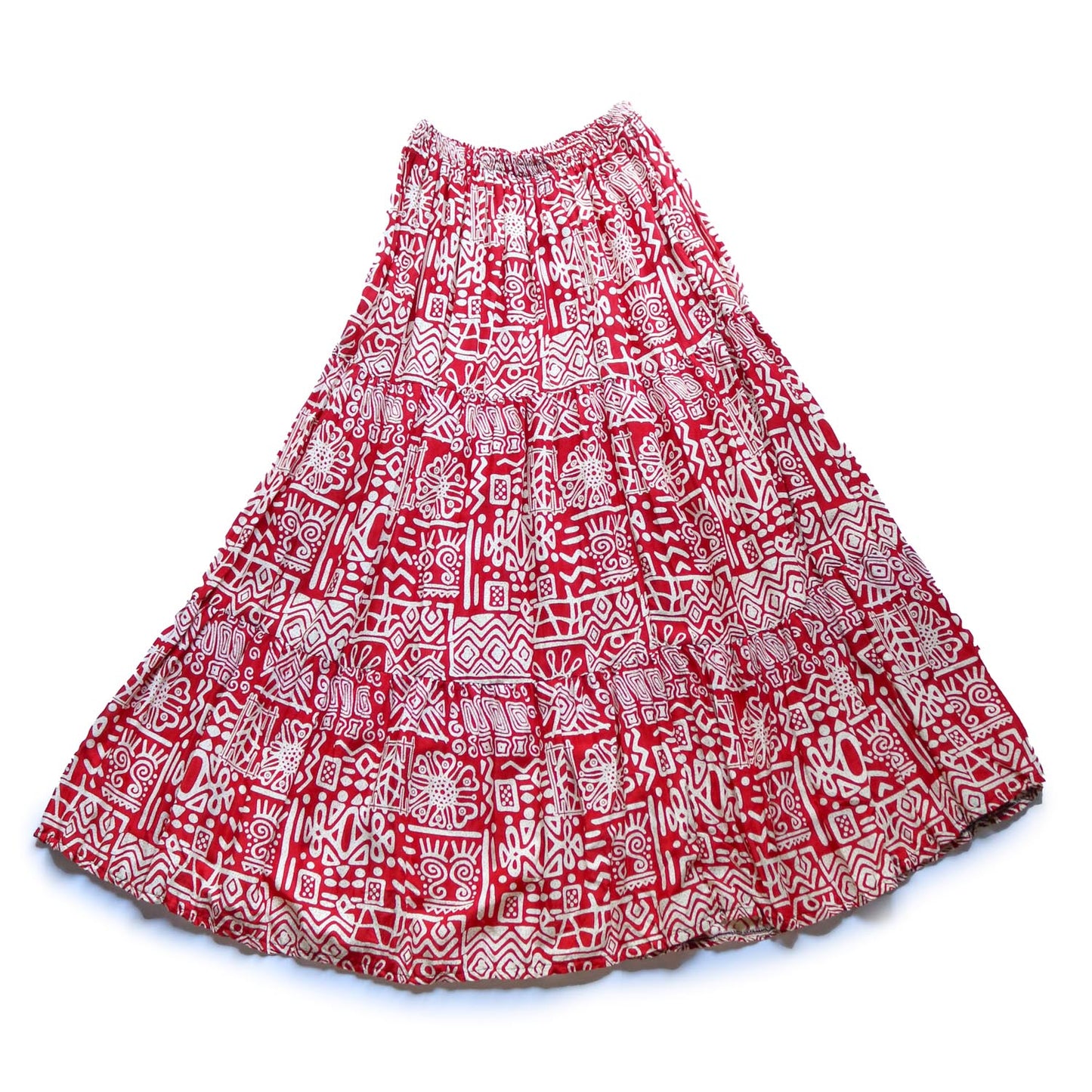 タイ製 フレアスカート - 幾何学模様1