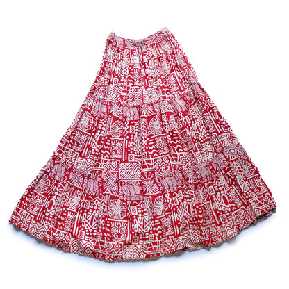 タイ製 フレアスカート - 幾何学模様1