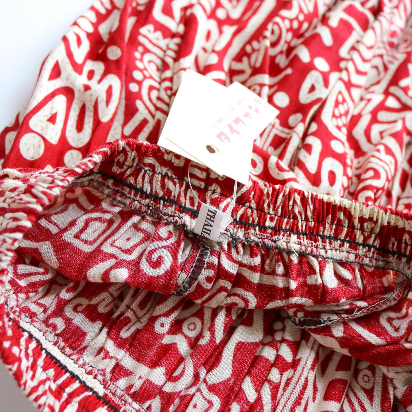 タイ製 フレアスカート - 幾何学模様1