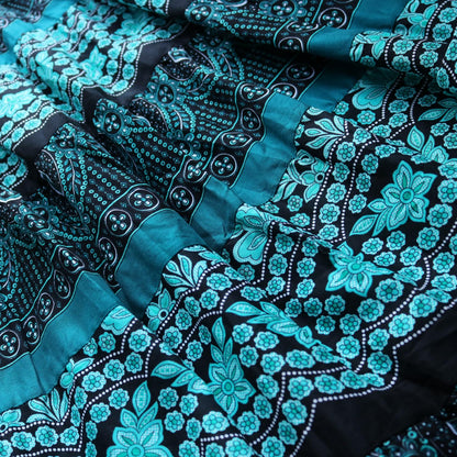 エスニック ティアードフレアスカート - エメラルド