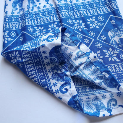 タイパンツ 青柄 -1