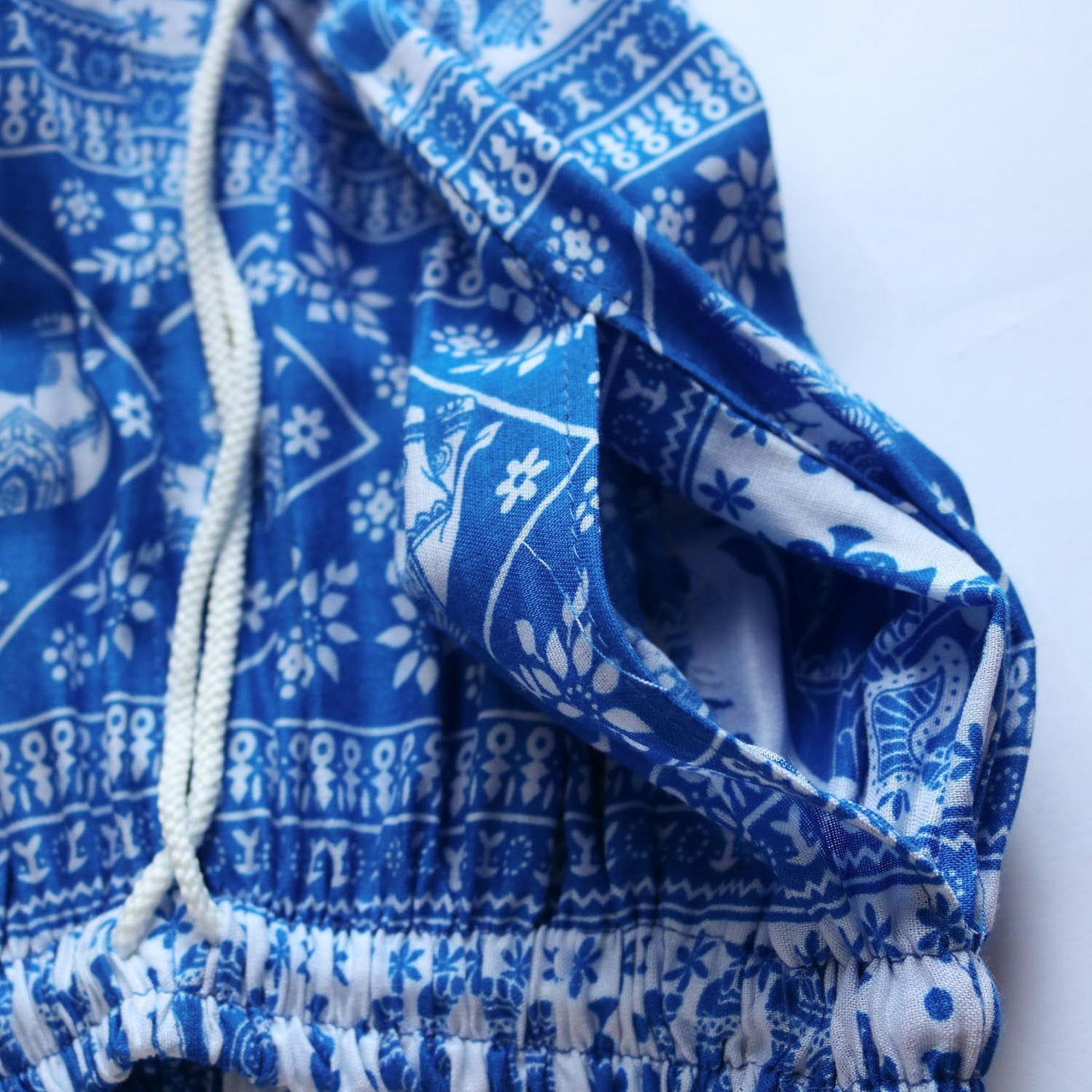 タイパンツ 青柄 -1