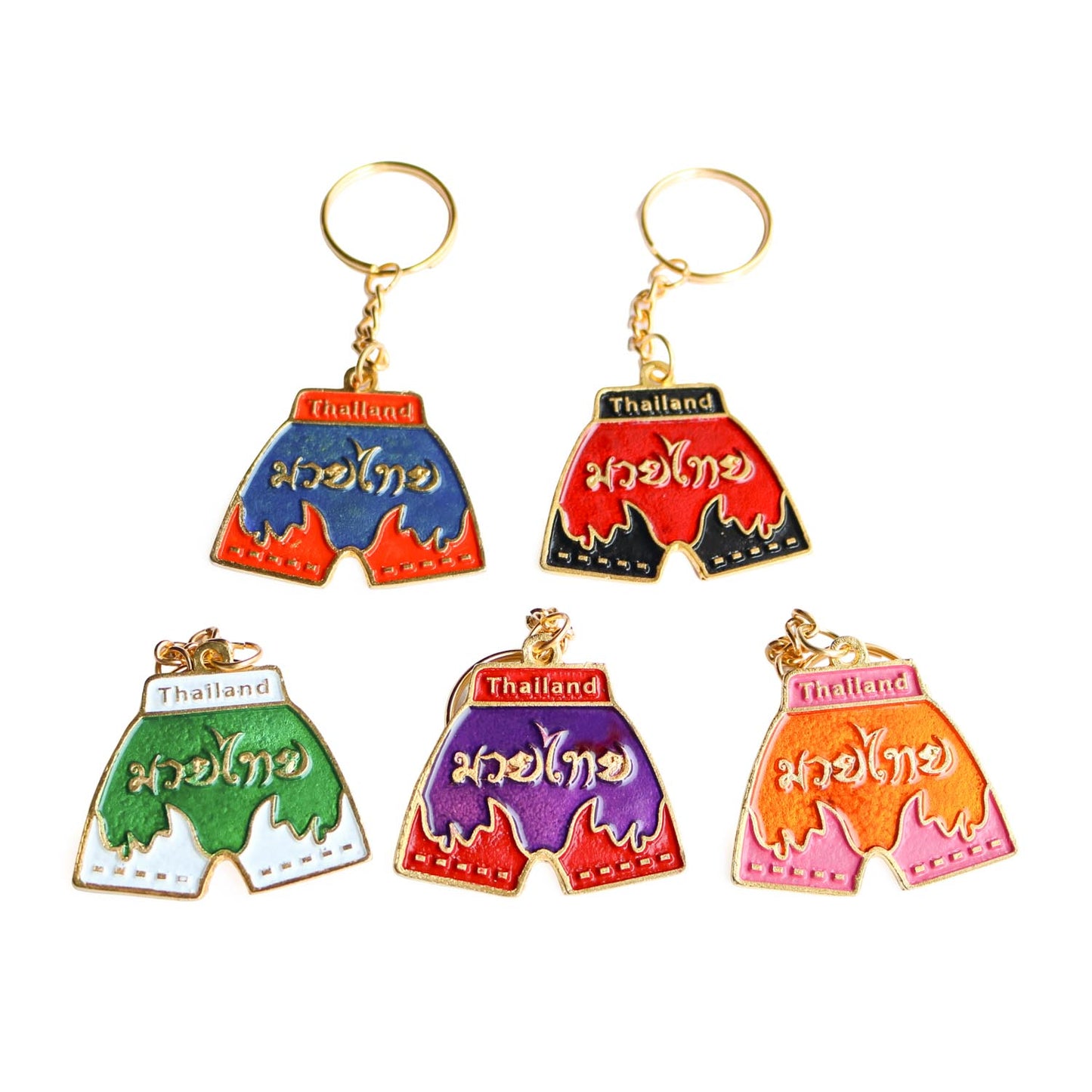 ムエタイパンツ ゴールド キーホルダー 全５色