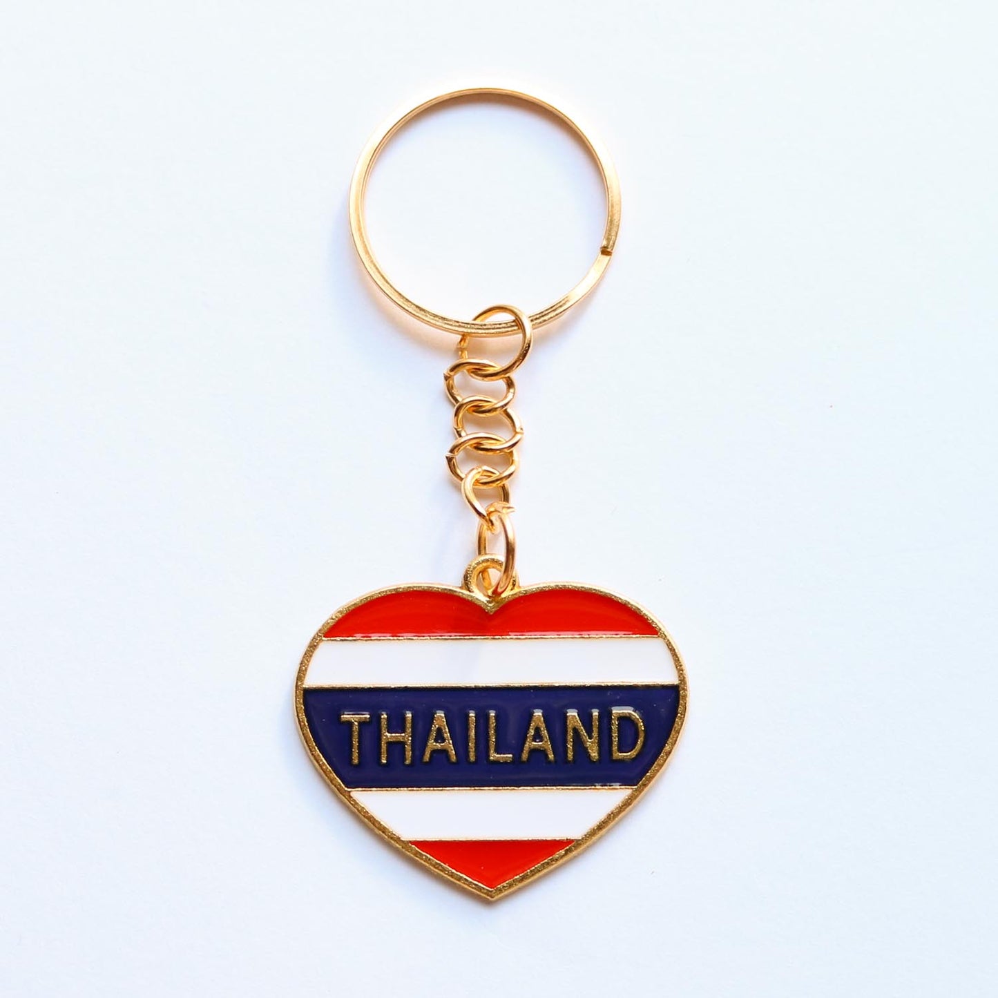タイ国旗 ゴールド キーホルダー 全３種