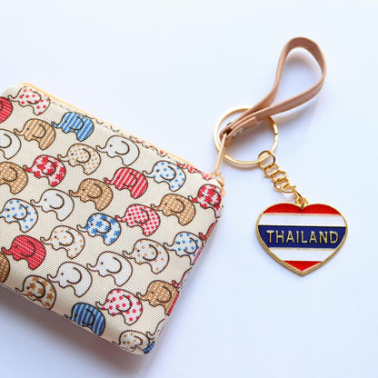 タイ国旗 ゴールド キーホルダー 全３種