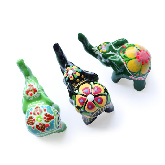 象のオブジェ ハンドペイント