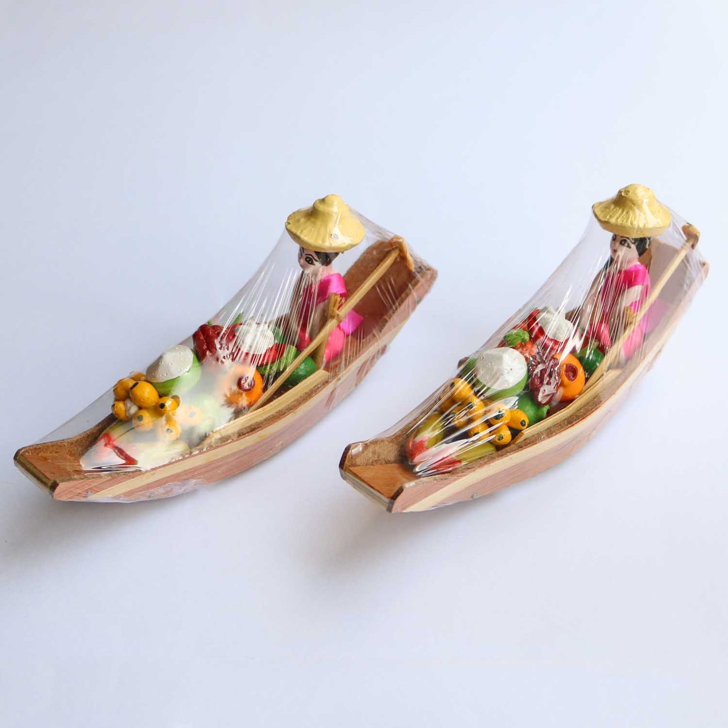 タイ 水上マーケットのミニチュア ボート オブジェ