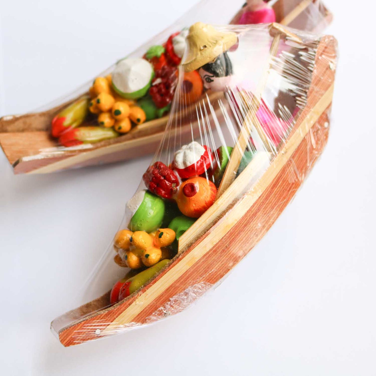 タイ 水上マーケットのミニチュア ボート オブジェ