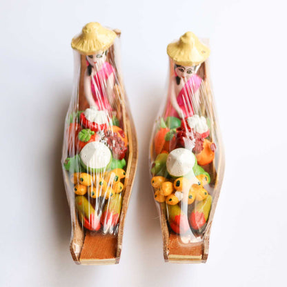 タイ 水上マーケットのミニチュア ボート オブジェ