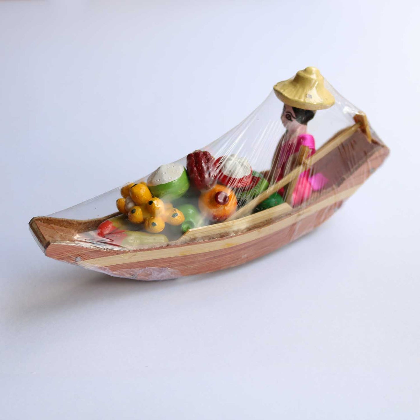 タイ 水上マーケットのミニチュア ボート オブジェ