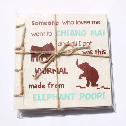 チェンマイ 象のうんちから作られたフリーノート