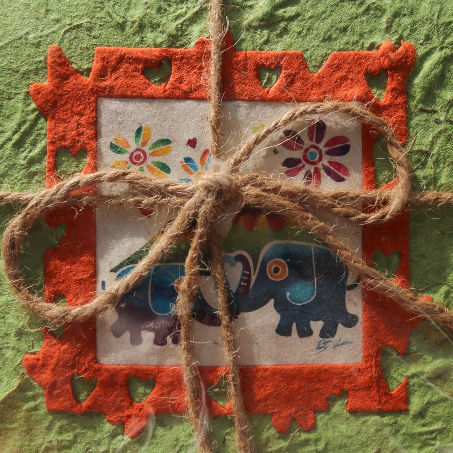 チェンマイ 象のうんちから作られたグリーティングカード