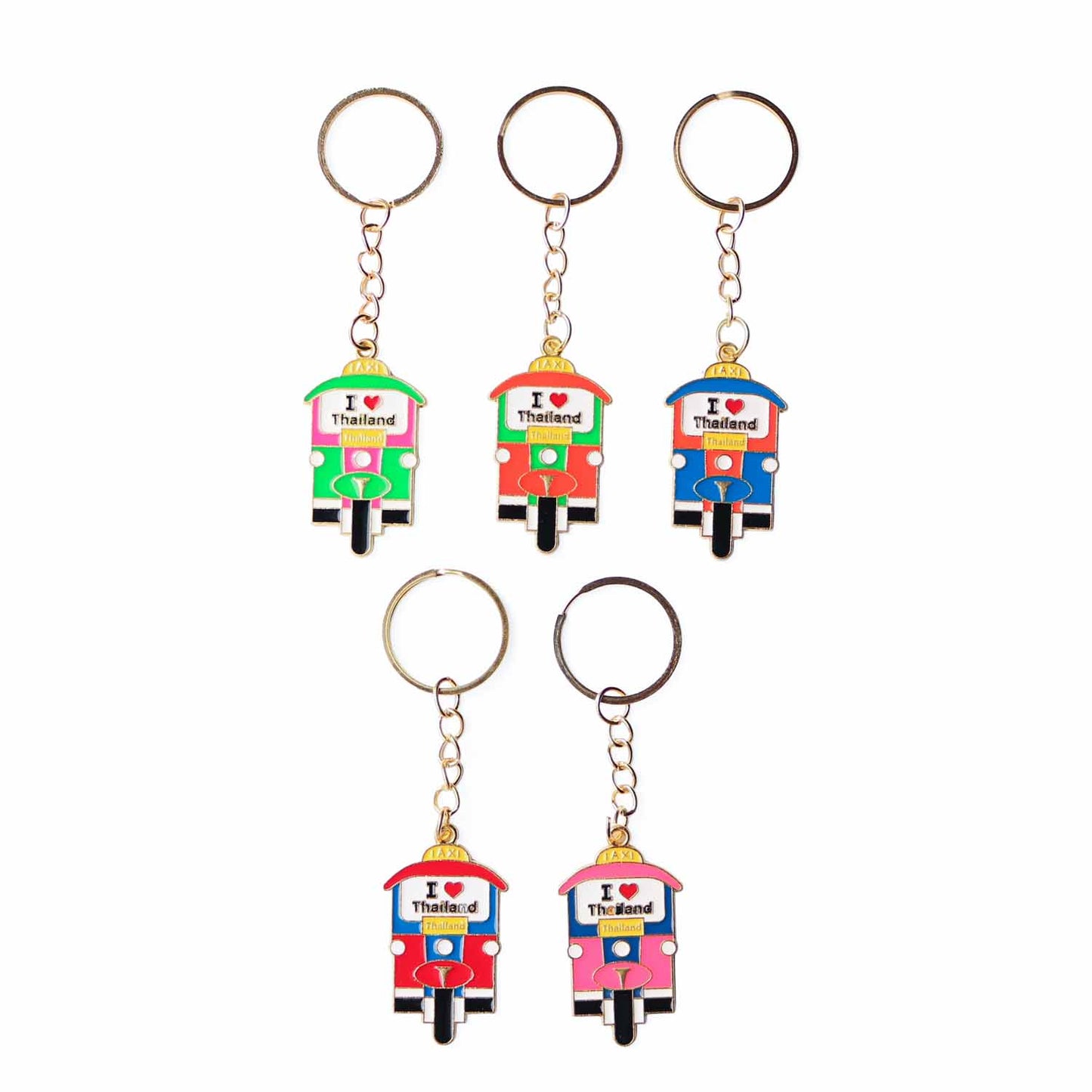 トゥクトゥク レトロポップ メタルキーホルダー