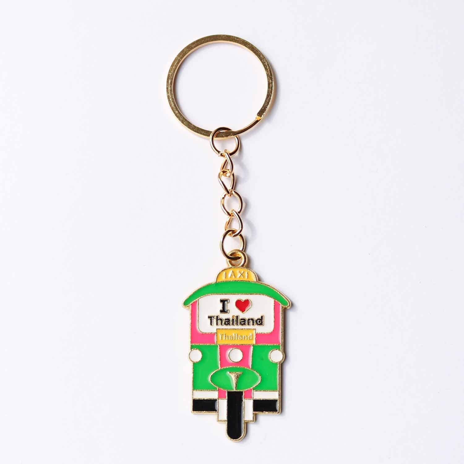 トゥクトゥク キーホルダー【全5色】タイ製 ゴールド エナメル タイ